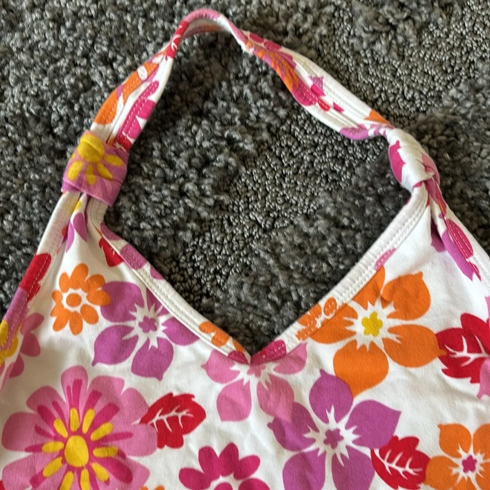Children’s Place Colorful Floral Top EUC size XL / 14 halter style